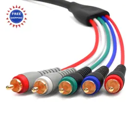 Bluerigger 609465954363 Component Video Audio Cable 6ft Rca 5 Supports 1080i