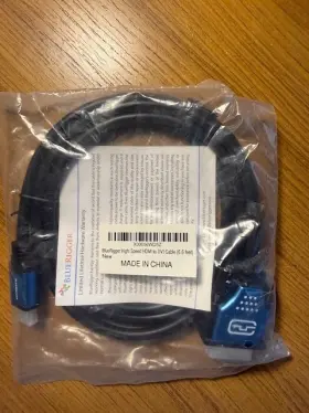 609465955452 BLUERIGGER Hdmi Dvi Cable High Directional Male