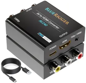Bluerigger 810146950929 Rca To Hdmi Converter 1080p Unidirectional A/v Composite Bluerigger 810146950929 Rca To Hdmi Converter 1080p Unidirectional A/v Composite