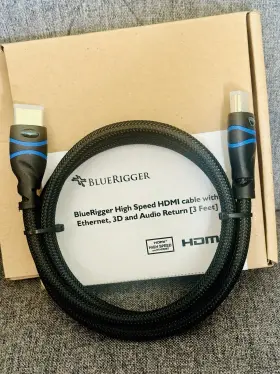 Bluerigger X000al6sy7 3ft High Speed Braided Hdmi Cable 4k 3d Arc Ethernet New And Sealed