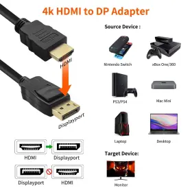 740385410161 BOLAAZUL Hdmi Displayport Converter Adapter Sour #3