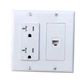 POWER-1CAT6 BOPLAT Gang Outlet Ethernet Port Electrical