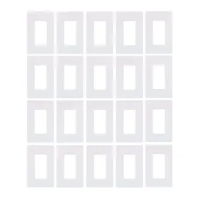 CW-1-WH-20 LIGHT Claro Switch Cover Plate Gang Wallplate Pack