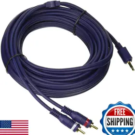 C2g B000o7exfm Legrand 3.5mm To Rca Y-cable 25 Foot Y Splitter Audio Cable Blue