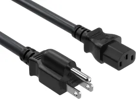Cable Leader Pw116-1206 6ft 14awg Computer Power Cord Nema 5-15p To Iec C13 Black