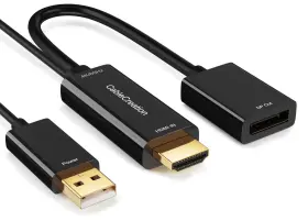 B4-508497 CABLECREATION Hdmi Displayport Adapter Usb Power
