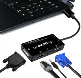 B0768B7S49 CABLEDECONN Multiport Hdmi Dvi Vga Adapter Cable