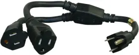 ZWACPQAH-14 CABLELERA Power Cord Extension Splitter Nema