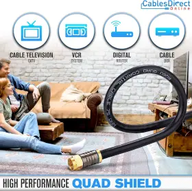 691197508525 CABLES DIRECT ONLINE Quad Shield Coaxial Cable #3