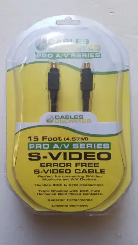 724580501701 CABLES UNLIMITED Video Cable Feet Pin Svhs Vcr