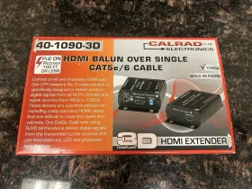 Calrad Electronics 40-1090-3d Hdmi Balun Over 1 Cat5e/cat6 Cable 1080p Uc5-3 Calrad Electronics 40-1090-3d Hdmi Balun Over 1 Cat5e/cat6 Cable 1080p Uc5-3