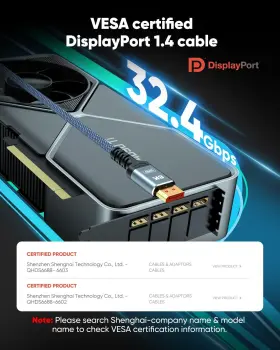 738628999368 CAPSHI Displayport Cable Vesa Dp Display #3