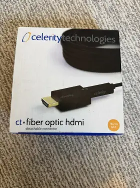 Celerity Cel-dfo-60p Technologies 60ft 18.2m Fiber Optic Cable With Detachable Hdmi Connectors Celerity Cel-dfo-60p Technologies 60ft 18.2m Fiber Optic Cable With Detachable Hdmi Connectors