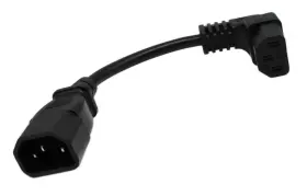 Cerrxian 4332701865 16cm Iec 320 90 Degree C13 3 Pin Female To C14 Male Pdu Black