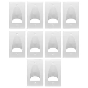 Chaosssco 826842753511 Low Voltage Single 1-gang Cable Pass Through 10 Pack White