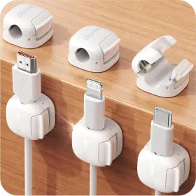 CC06-6P-WH CHFEILA Cord Organizer Dual Spring Clasp Lock