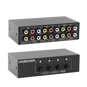 604213247728 CHUNGHOP Switcher Rca Video Audio Switch Box