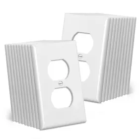 Cml Hardware Cmwp-a-20 Mid-size Duplex Wall Plates 20 Pack Electrical White