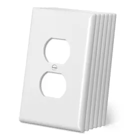 Cml Hardware Cowp-a-6 Oversized Duplex Outlet Covers 6 Pack Over-size Gloss White