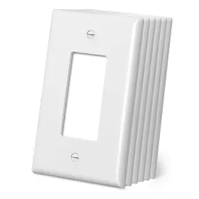 Cml Hardware Cowp-b-6 Jumbo Decorator Wall Plate 6 Pack Over-size Gloss White