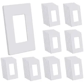 Cml Hardware Csps-g1-40 Screwless Wall Plates 40 Pack Decorator Light Gloss White