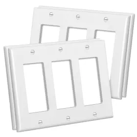 Cml Hardware Cswp-b3-4 3-gang Decorator Wall Plates 4 Pack Gloss White