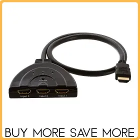 Cmple 114-t-zy Three Port Hdmi Pigtail Switch 3 Selector Switcher 1080p Tv Monitor Pc Mac