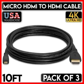 290-ZY CMPLE Micro Hdmi Cable Male Cord Hdtv Gopro Camera