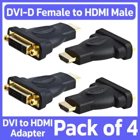 619162047978 CMPLE Pack Hdmi Male Dvi Pin Female Adapter Hdtv 619162047978 CMPLE Pack Hdmi Male Dvi Pin Female Adapter Hdtv