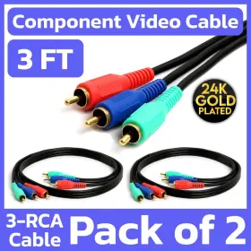 619162051944 CMPLE Pack Rca Cable Feet Coaxial Video Cord Tv