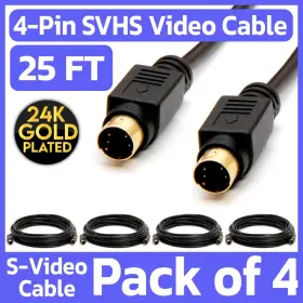 619162052286 CMPLE Pack Video Cord Svhs Mini Din Cable Tv Vcr