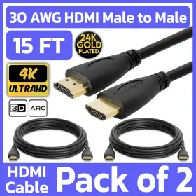 619162053726 CMPLE Pack Hdmi Cable Awg Male Cord Ethernet