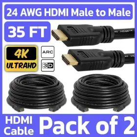 619162055980 CMPLE Pack Hdmi Cable Feet Wall Cord Tv Monitor