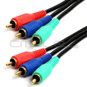 Cmple A-320 3 Rca To Cable 25ft Component Video Male Cord Ypbpr Rgb Tv Dvd Vcr