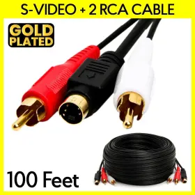 S-351 CMPLE Video Cable Rca Audio Vhs Stereo Feet