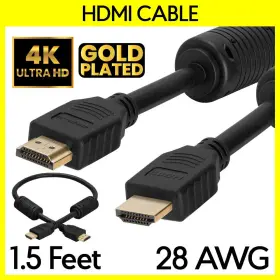 S-732 CMPLE Hdmi Cable Ferrite Cores Awg Cord Uhd Tv Monitor