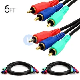 UA-HD-318 CMPLE Rca Video Cable Hdtv Dvd Vcr Feet Pack