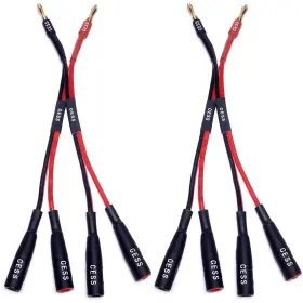 S057-02 CNCESS Dual Banana Plugs Splitter Male Female Jack