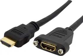 HDMIPNLFM3 COM Hdmi Female Male Adapter High Panel Mount