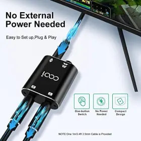 739722569808 COOIDEA Stereo Audio Switcher Cable Por #2