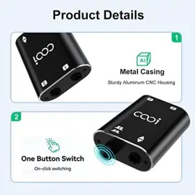 739722569808 COOIDEA Stereo Audio Switcher Cable Por #3