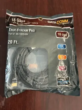 461820BK DATACOMM Data Comm Truestream Pro Gbps Hdmi Cable 461820BK DATACOMM Data Comm Truestream Pro Gbps Hdmi Cable
