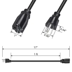 HNCB01J DEWENWILS Melca Pack Extension Cord Power Awg Sjtw #3