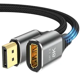 Dghumen 783926746909 8k Displayport Extension Cable 6feet 1.4 Male To Female Extensio