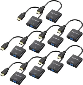 Digitconvert 711181372816 Hdmi To Vga Adapter 10 Pack Gold-plated Converter Male Female