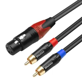 B083QLBKHR DISINO Female Xlr Dual Rca Splitter Cable
