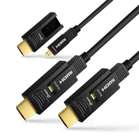Dtech Hf302 Fiber Optic Hdmi Cable 50 Feet 4k 60hz 444 Chroma Subsampling 18gbps High Spe