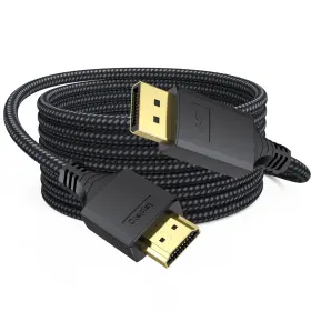 Dteedck Bk92-17 Display Port To Hdmi Cable 10ft 4k 30hz 1080p 120hz 10 Feet Black