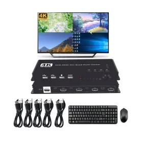 KM87 DUOMEIZHONG Ports Kvm Hdmi Quad Viewer Switcher Screen