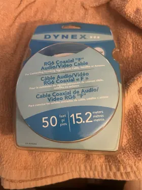 600603113963 DYNEX Feet Coaxial Audio Video Cable Nos 600603113963 DYNEX Feet Coaxial Audio Video Cable Nos